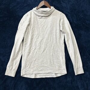 Kjus Womens Cashmere Pullover Top Size XS Cream Cotton Turtleneck‎ Luxury Modern